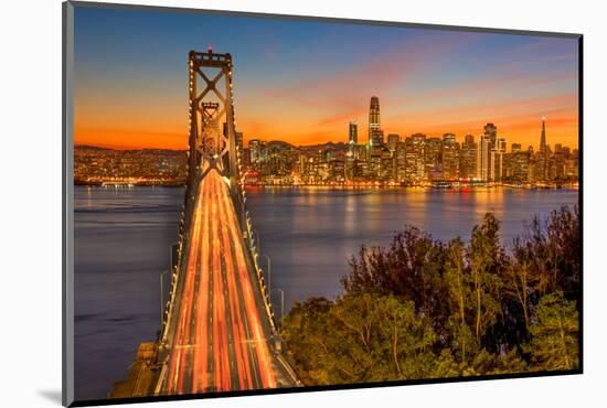 Bay Bridge and Evening Commute-John Gavrilis-Mounted Photographic Print