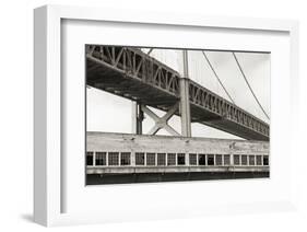 Bay Bridge and Pier #1-Christian Peacock-Framed Art Print