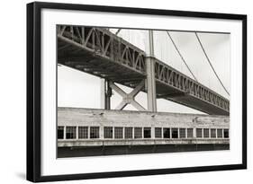 Bay Bridge and Pier #1-Christian Peacock-Framed Art Print