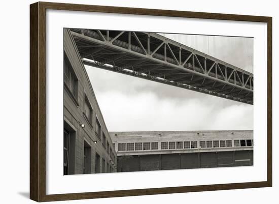 Bay Bridge and Pier #2-Christian Peacock-Framed Art Print