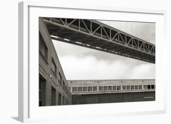 Bay Bridge and Pier #2-Christian Peacock-Framed Art Print