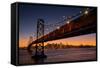 Bay Bridge and San Francisco Cityscape, California-Vincent James-Framed Stretched Canvas