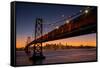 Bay Bridge and San Francisco Cityscape, California-Vincent James-Framed Stretched Canvas