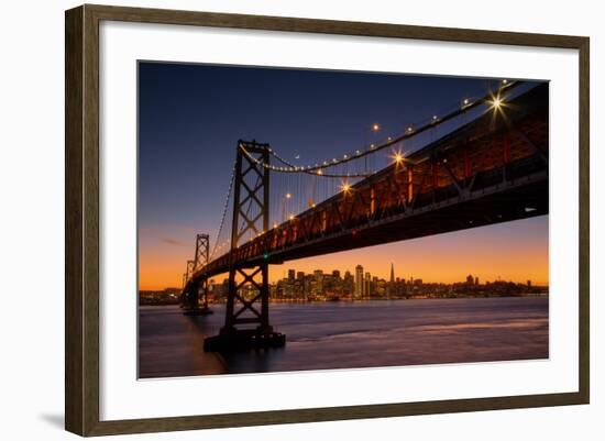 Bay Bridge and San Francisco Cityscape, California-Vincent James-Framed Photographic Print
