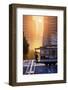 Bay Bridge and Sun Alligment, California Street, San Francisco-Vincent James-Framed Photographic Print