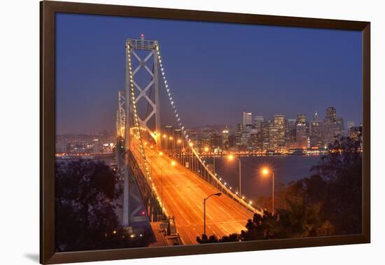 Bay Bridge at Dawn, San Francisco, Usa-Christian Heeb-Framed Photographic Print