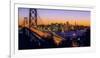 Bay Bridge at dusk, San Francisco, California, USA-null-Framed Photographic Print