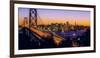 Bay Bridge at dusk, San Francisco, California, USA-null-Framed Photographic Print