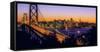 Bay Bridge at dusk, San Francisco, California, USA-null-Framed Stretched Canvas