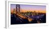 Bay Bridge at dusk, San Francisco, California, USA-null-Framed Photographic Print