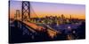 Bay Bridge at dusk, San Francisco, California, USA-null-Stretched Canvas