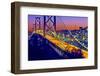 Bay Bridge at dusk, San Francisco, California, USA-null-Framed Photographic Print