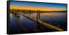 Bay Bridge at dusk, San Francisco, California, USA-null-Framed Stretched Canvas