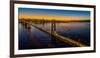 Bay Bridge at dusk, San Francisco, California, USA-null-Framed Photographic Print