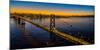 Bay Bridge at dusk, San Francisco, California, USA-null-Mounted Photographic Print