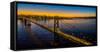 Bay Bridge at dusk, San Francisco, California, USA-null-Framed Stretched Canvas