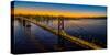 Bay Bridge at dusk, San Francisco, California, USA-null-Stretched Canvas