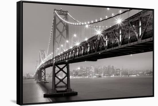 Bay Bridge at Night-Aaron Reed-Framed Stretched Canvas