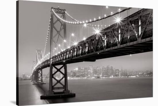 Bay Bridge at Night-Aaron Reed-Stretched Canvas