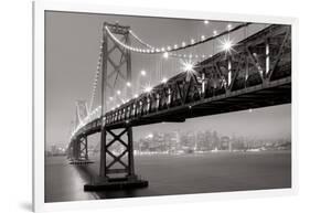 Bay Bridge at Night-Aaron Reed-Framed Photo