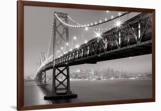 Bay Bridge at Night-Aaron Reed-Framed Photo