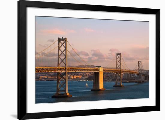 Bay Bridge at Sunset-nstanev-Framed Photographic Print