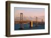 Bay Bridge at Sunset-nstanev-Framed Photographic Print