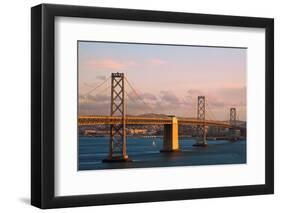 Bay Bridge at Sunset-nstanev-Framed Photographic Print