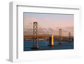 Bay Bridge at Sunset-nstanev-Framed Photographic Print