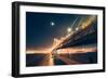 Bay Bridge by Moonlight, San Francisco, California-Vincent James-Framed Photographic Print