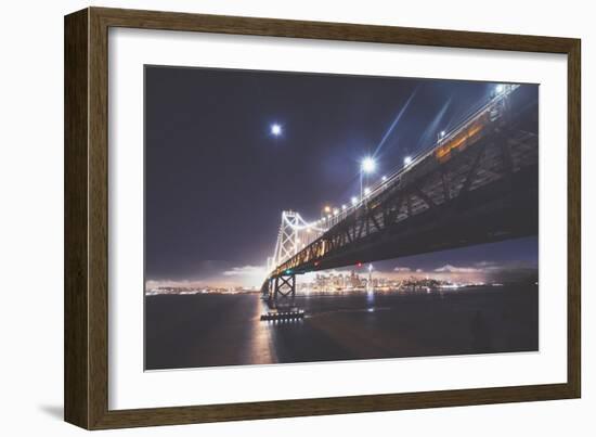 Bay Bridge by Moonlight, San Francisco-Vincent James-Framed Photographic Print