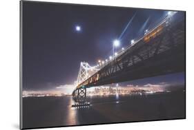 Bay Bridge by Moonlight, San Francisco-Vincent James-Mounted Photographic Print