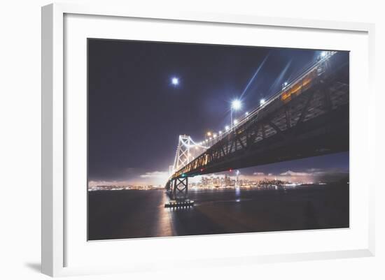 Bay Bridge by Moonlight, San Francisco-Vincent James-Framed Photographic Print