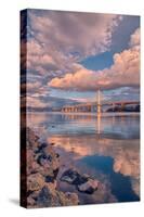 Bay Bridge Cloudscape, Oakland, California-null-Stretched Canvas