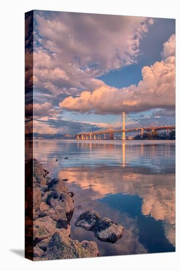 Bay Bridge Cloudscape, Oakland, California-null-Stretched Canvas