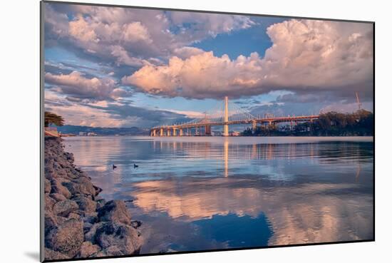 Bay Bridge Cloudscape Wide, Oakland, California-null-Mounted Photographic Print