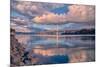 Bay Bridge Cloudscape Wide, Oakland, California-null-Mounted Photographic Print