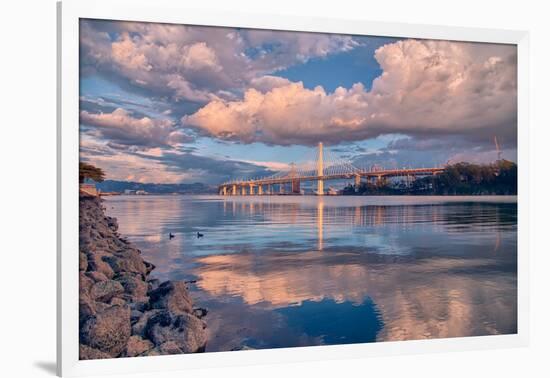 Bay Bridge Cloudscape Wide, Oakland, California-null-Framed Photographic Print
