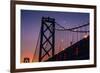 Bay Bridge Detail and Crescent Moon-null-Framed Photographic Print