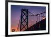 Bay Bridge Detail and Crescent Moon-null-Framed Photographic Print