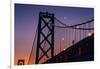 Bay Bridge Detail and Crescent Moon-null-Framed Photographic Print