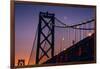 Bay Bridge Detail and Crescent Moon-null-Framed Photographic Print
