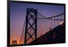 Bay Bridge Detail and Crescent Moon-null-Framed Photographic Print