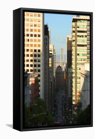 Bay Bridge from Downtown San Francisco-Anna Miller-Framed Stretched Canvas