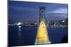 Bay Bridge Head On at Night, San Francisco-null-Mounted Photographic Print