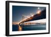 Bay Bridge Night Cityscape, San Francisco, California-Vincent James-Framed Photographic Print