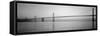 Bay Bridge over the Pacific Ocean, Oakland, San Francisco Bay, San Francisco County, California...-null-Framed Stretched Canvas