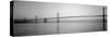 Bay Bridge over the Pacific Ocean, Oakland, San Francisco Bay, San Francisco County, California...-null-Stretched Canvas