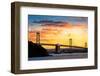 Bay Bridge over the Pacific Ocean, Oakland, San Francisco Bay, San Francisco County, California-null-Framed Photographic Print