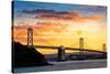 Bay Bridge over the Pacific Ocean, Oakland, San Francisco Bay, San Francisco County, California-null-Stretched Canvas